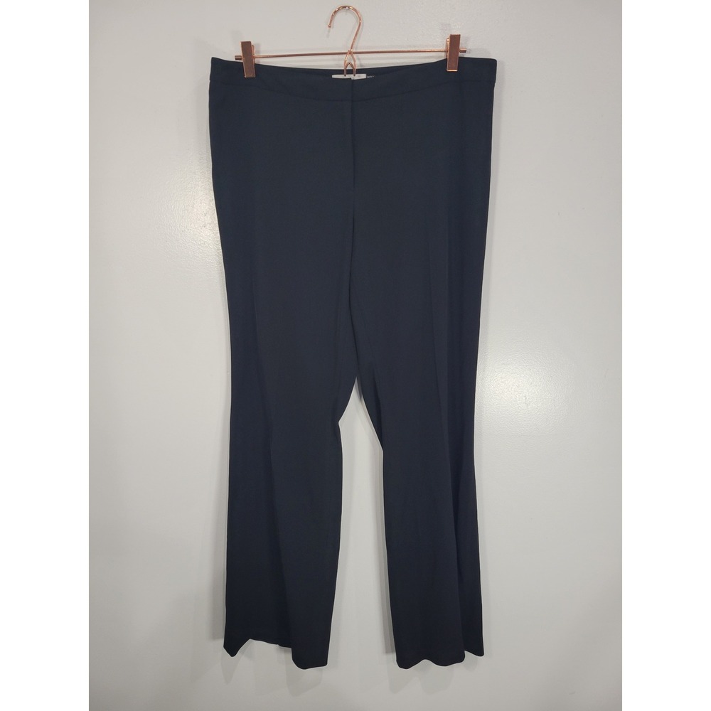 Calvin Klein Womens Black Flare Leg Dress Pants Workwear Trousers Size 12